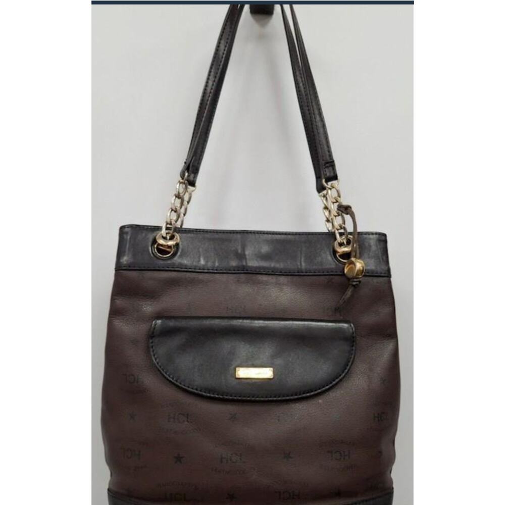 HCL LEATHER XL BROWN LEATHER SATCHEL BAG. MADE IN GERMANY